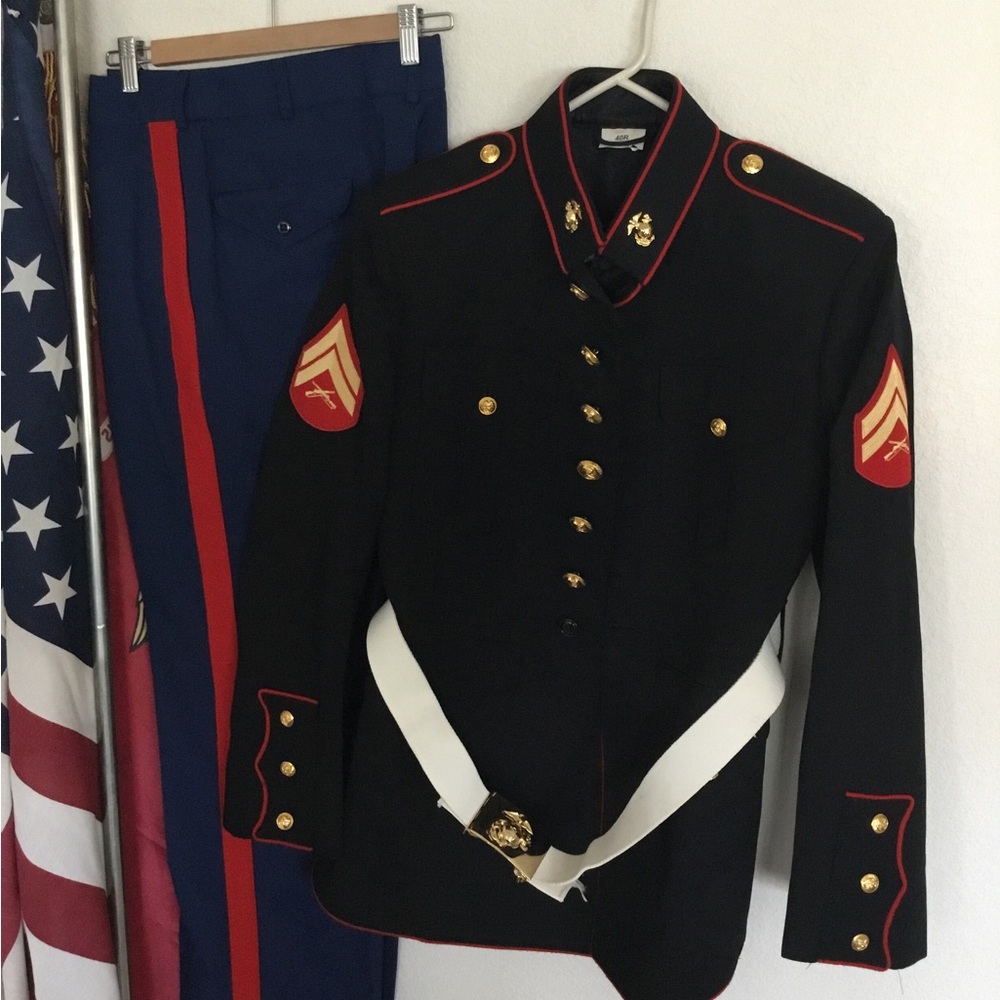 Marine Corps dress blue uniform set jacket size 40 regular